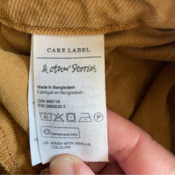 & Other Stories Straight Leg High Waist Jeans Mustard - Picture 12 of 16